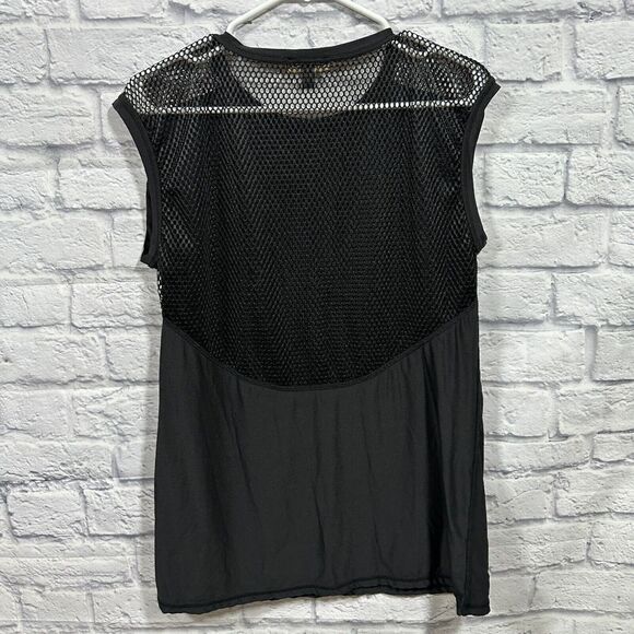 Alala Black Sleeveless Tank Top Black Mesh Back Size Medium - Picture 4 of 7